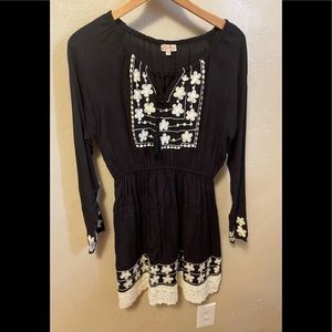 Scully Embroidered Long Sleeve Dress